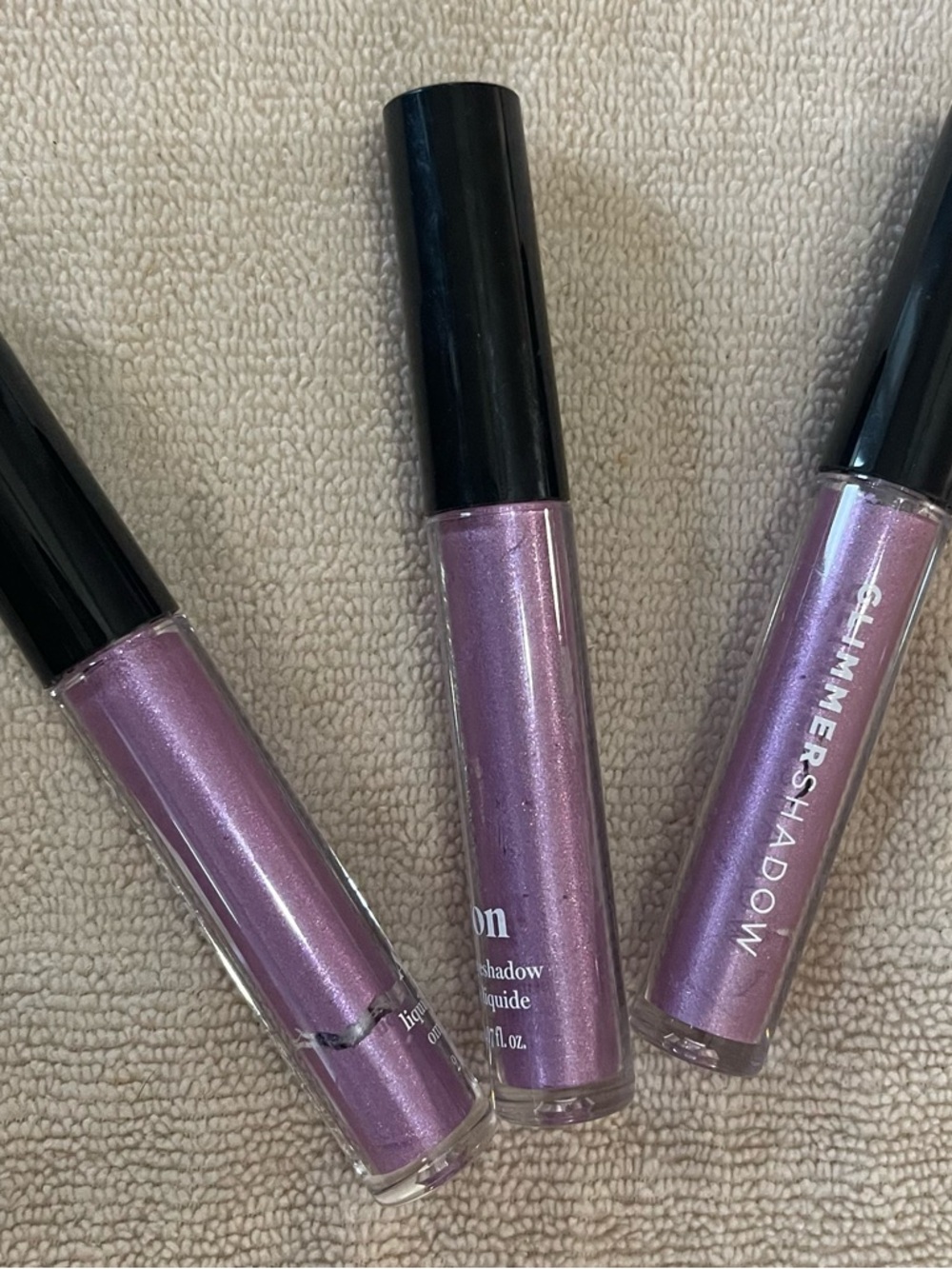 3 Avon Shimmer Liquid Eyeshadow - Pink Lavender Metallic